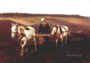  Field Works - portrait of leo tolstoy as a ploughman on a field 1887 Ilya Repin